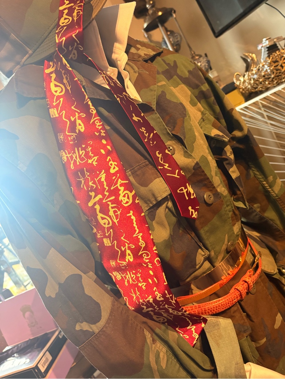 U.S. Army Camouflage Field Jacket with Olive Green & Brown Camo